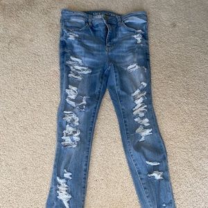 A&E Distressed Denim Jeans